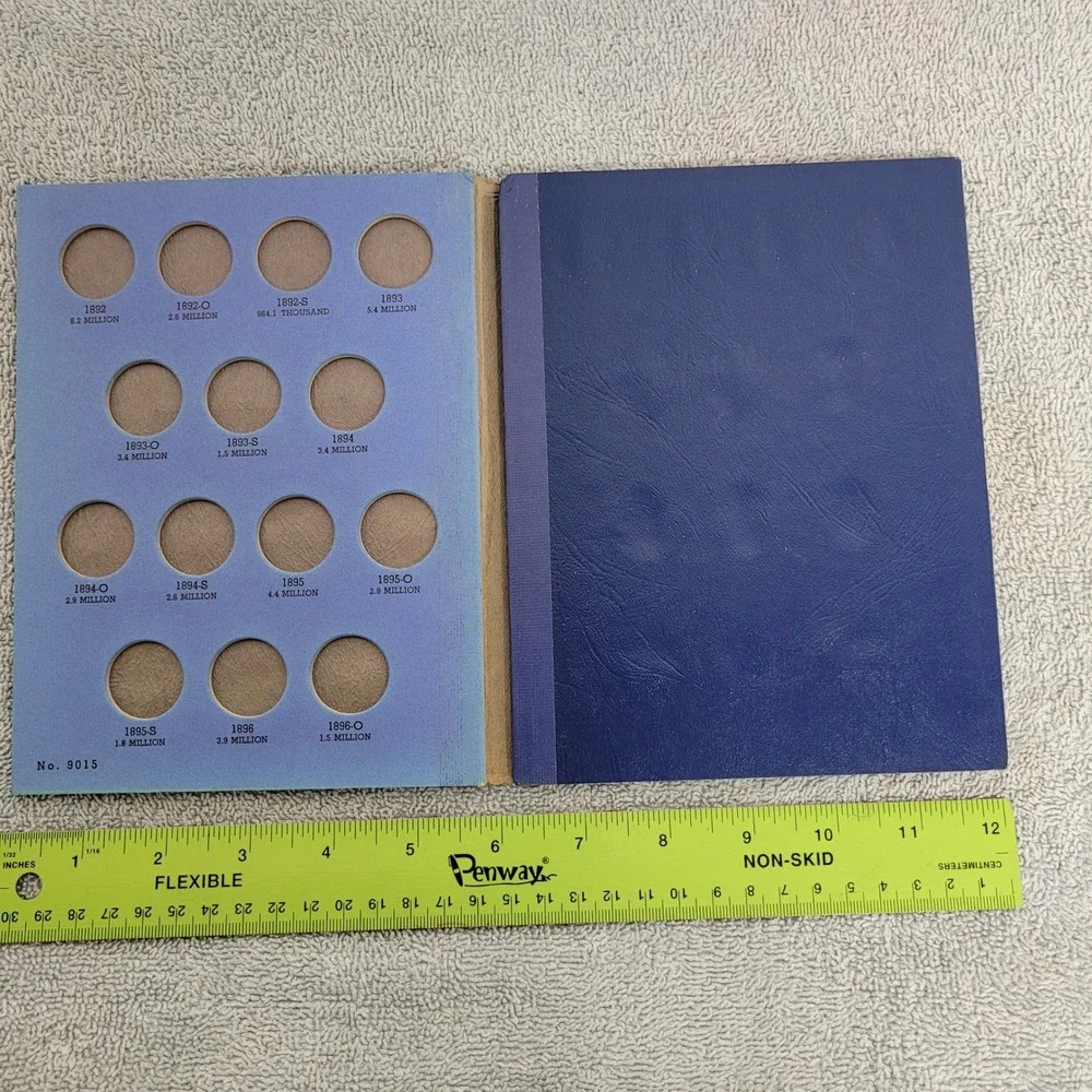 Whitman No 9015 Barber Liberty Head Morgan Quarter Coin Folder 1892-1905 Blue